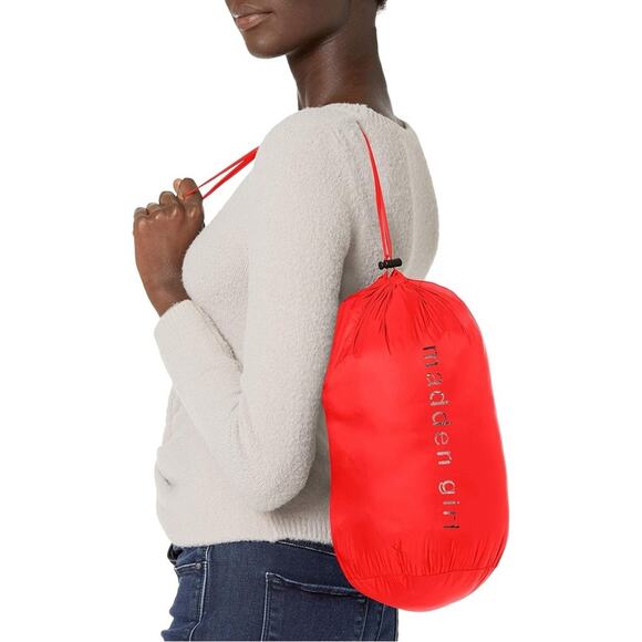 EUC Steve Madden Madden Girl Women's Red Packable Puffer Jacket. Size S. - Picture 3 of 12